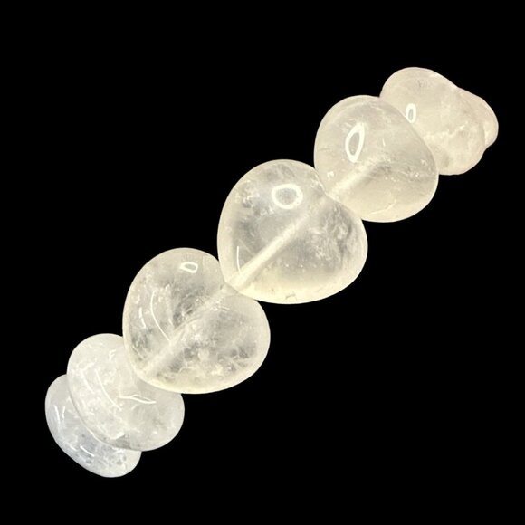 Clear Quartz Bracelet Heart Shaped bangle jewelry fashion accessories new - Picture 7 of 7